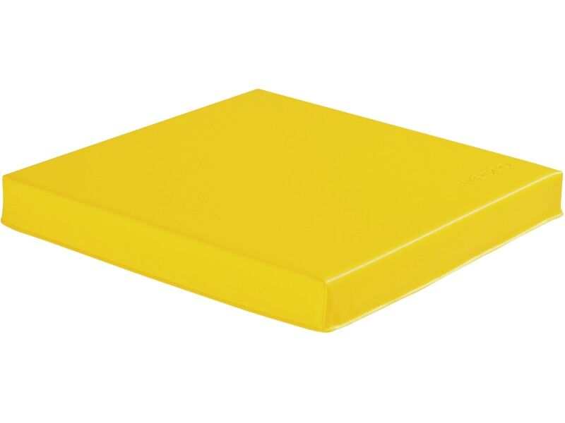 Square Pouffe Basic - Yellow, 2.4"H