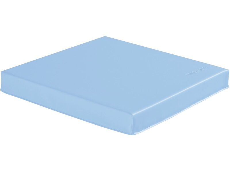 Square Pouffe Basic - Light Blue, 2.4"H