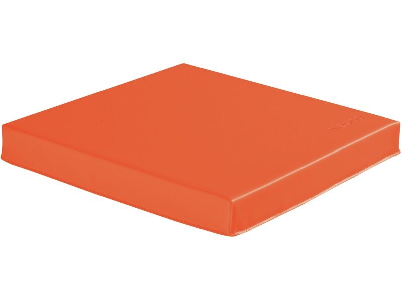 Square Pouffe Basic - Coral, 2.4"H