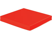 Square Pouffe Basic - Red, 2.4"H