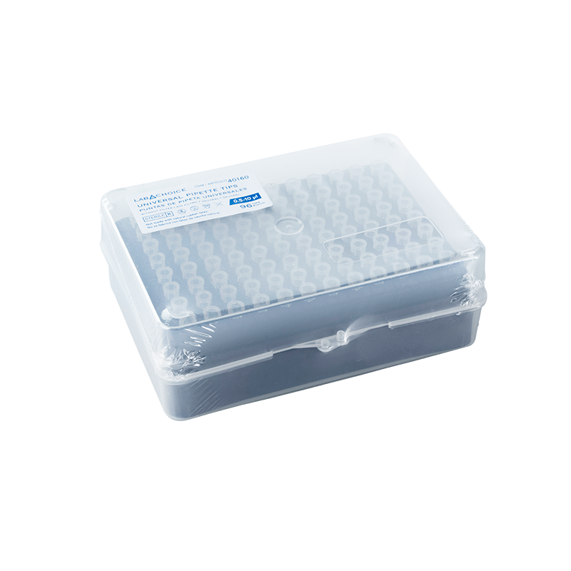 Universal Pipette Tips without Filter, 0.5-10 µL, Neutral - 96 tips per Rack/10 racks per Box/5 Boxes per Case