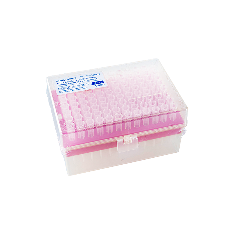 Universal Pipette Tips with Filter, 1.0-20 µL, Transparent - 96 tips per Rack/10 racks per Box/5 Boxes per Case