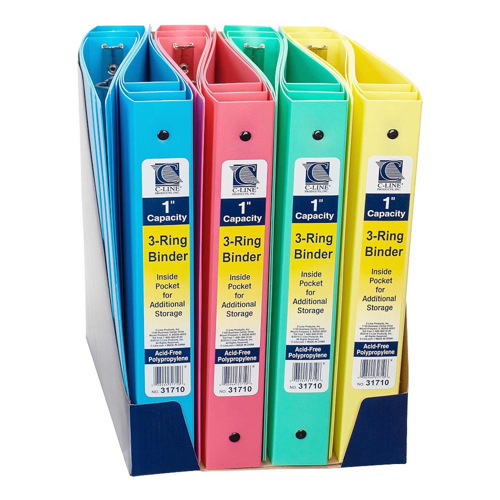 3-Ring Binder, 1" Capacity