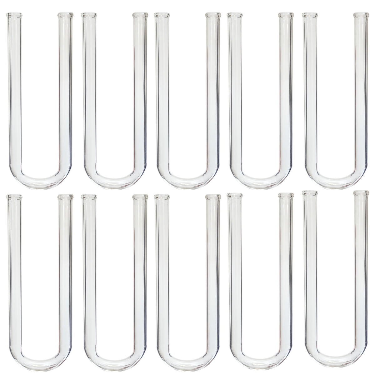 Drying Tube, U-Shaped, Borosilicate Glass, 200mm, Pack of 10