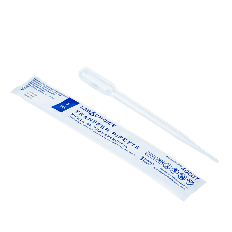 Transfer Pipettes, Sterile, 7 mL - 1 per pouch/100 pouches per Bag//5 Bags per Case