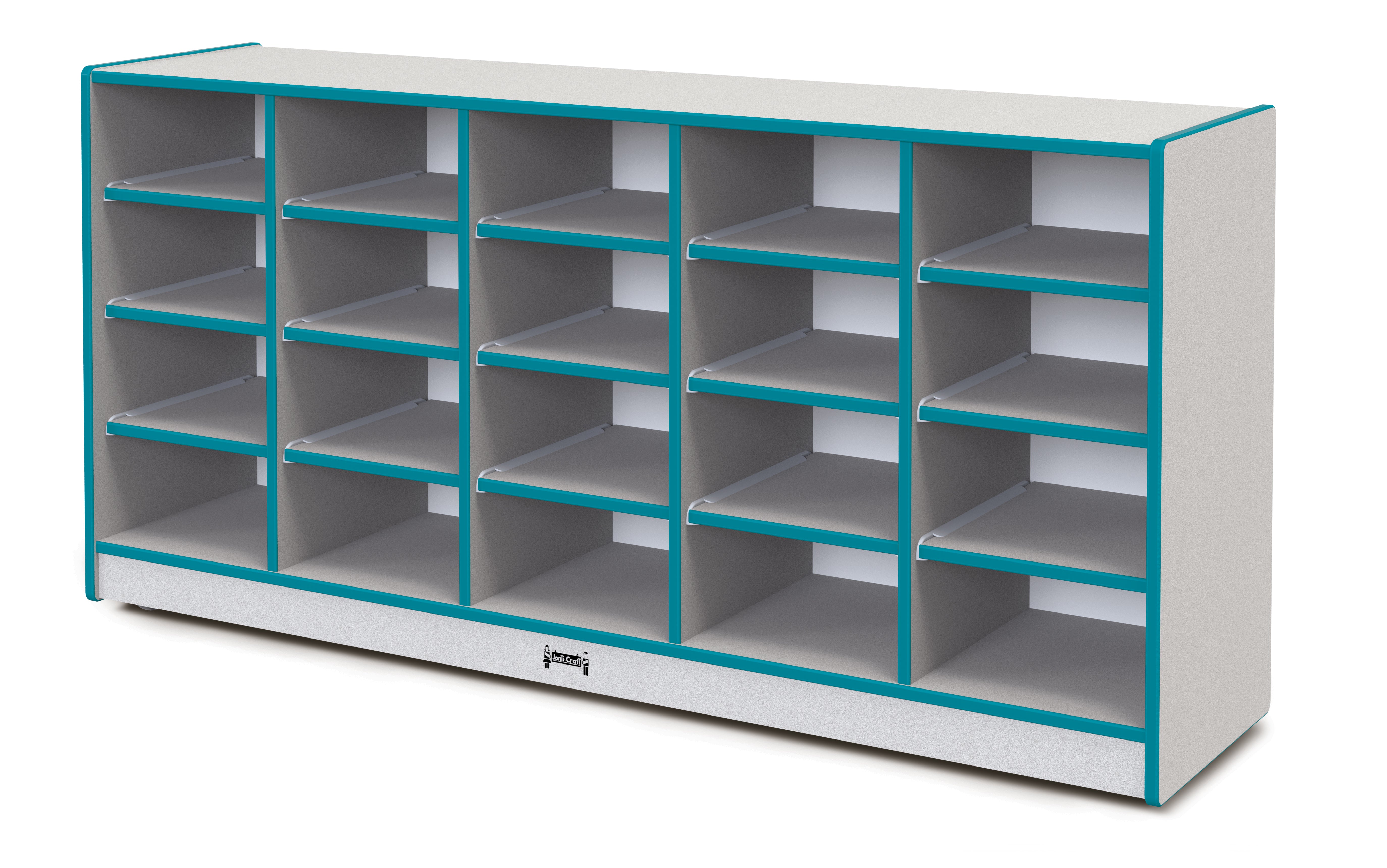 Rainbow Accents® 20 Tub Mobile Storage - with Tubs - Teal