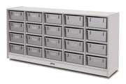 Rainbow Accents® 20 Tub Mobile Storage - with Tubs  - Gray