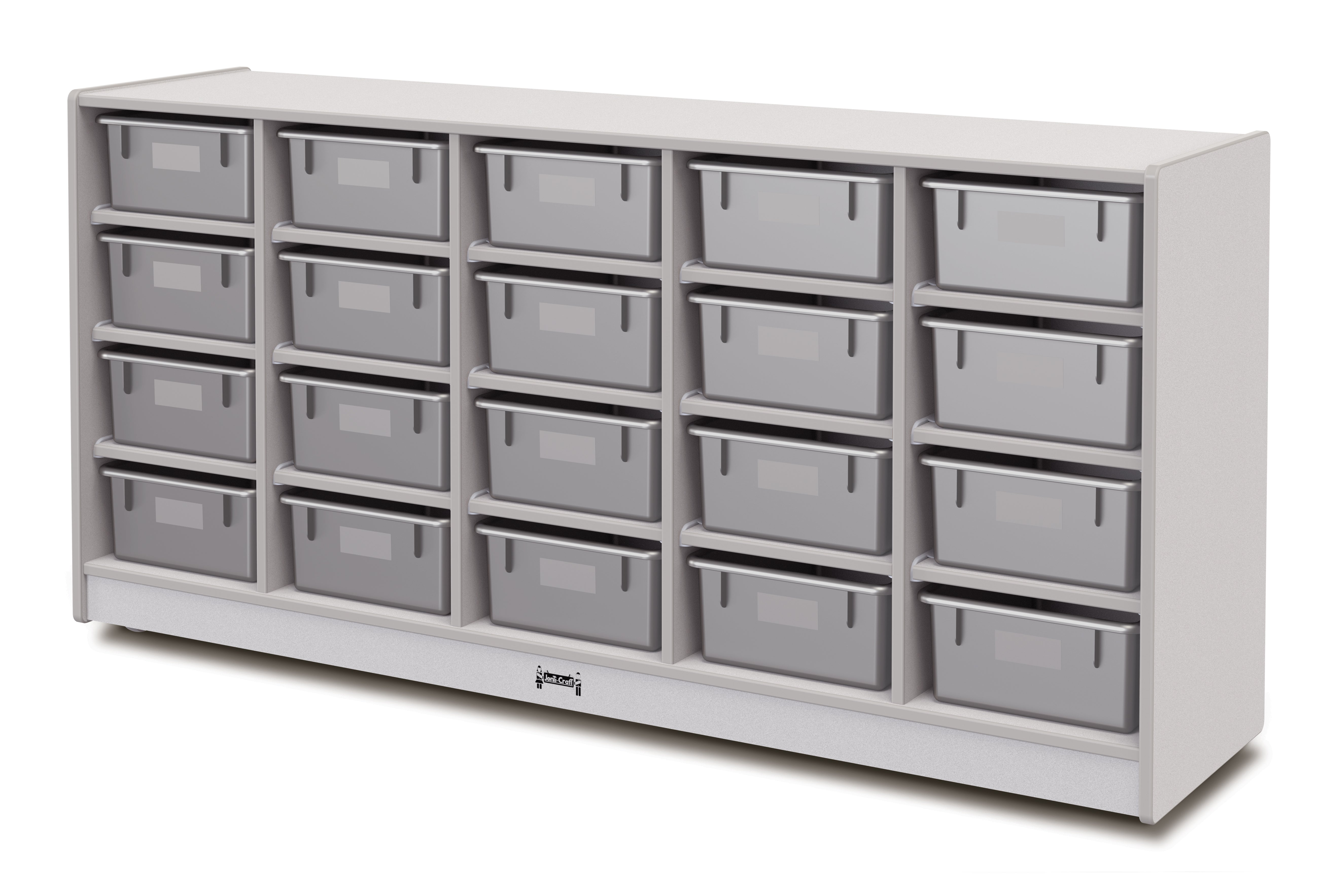 Rainbow Accents® 20 Tub Mobile Storage - with Tubs  - Gray