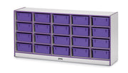 Rainbow Accents® 20 Tub Mobile Storage - with Tubs - Purple