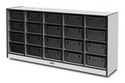 Rainbow Accents® 20 Tub Mobile Storage - with Tubs - Black