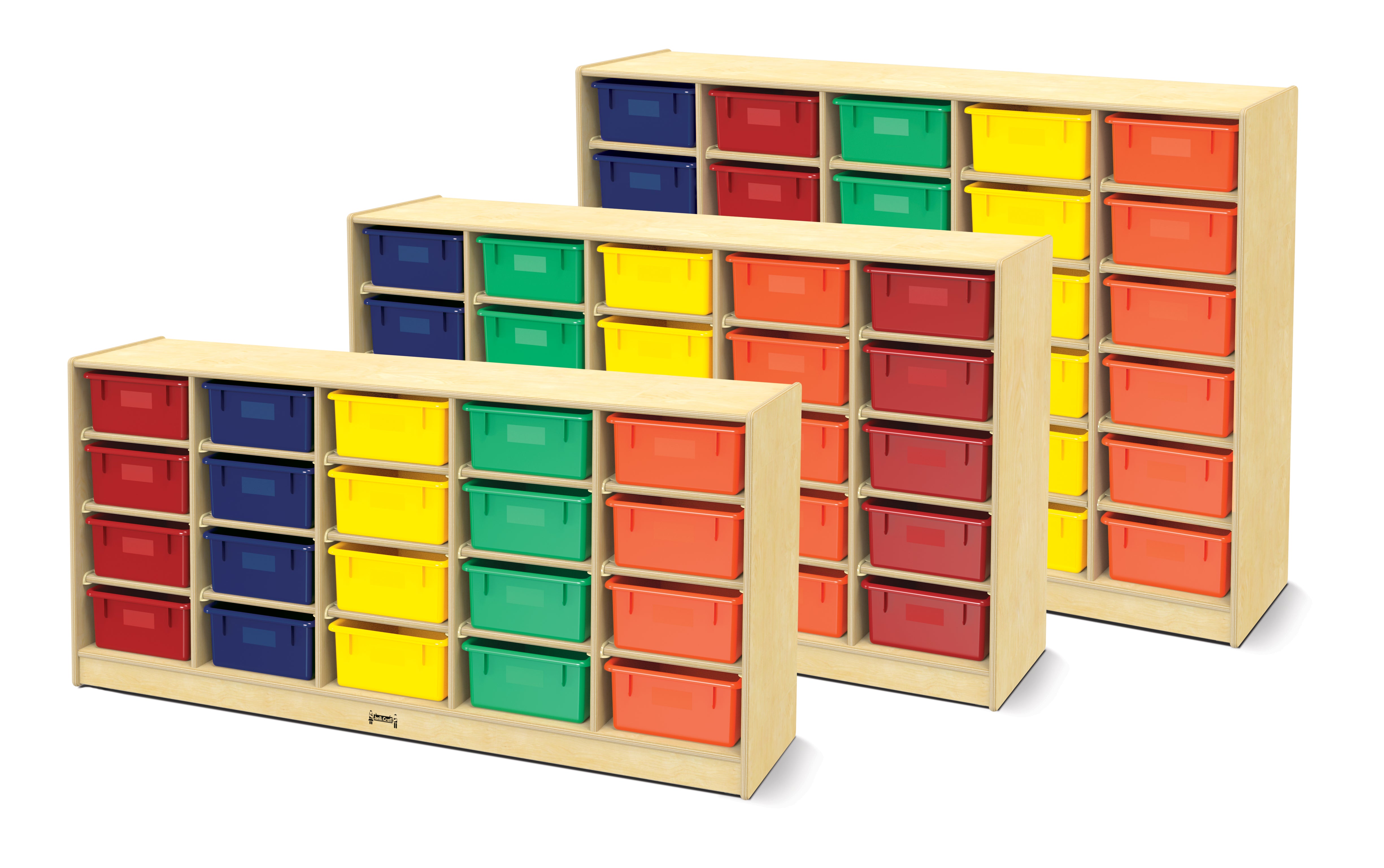 Jonti-Craft® 25 Tub Mobile Storage - with Colored Tubs