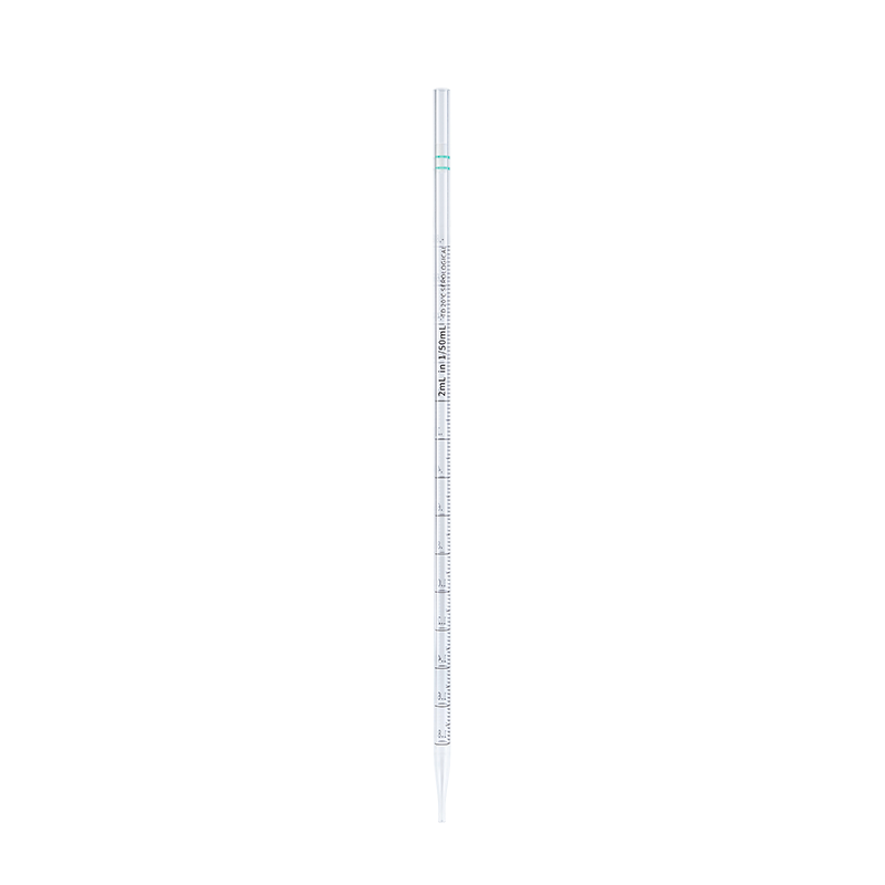 Serological Pipettes, Sterile, Individually Packed, 2 mL, Green - 1 per pouch/100 pouches per Bag//5 Bags per Case