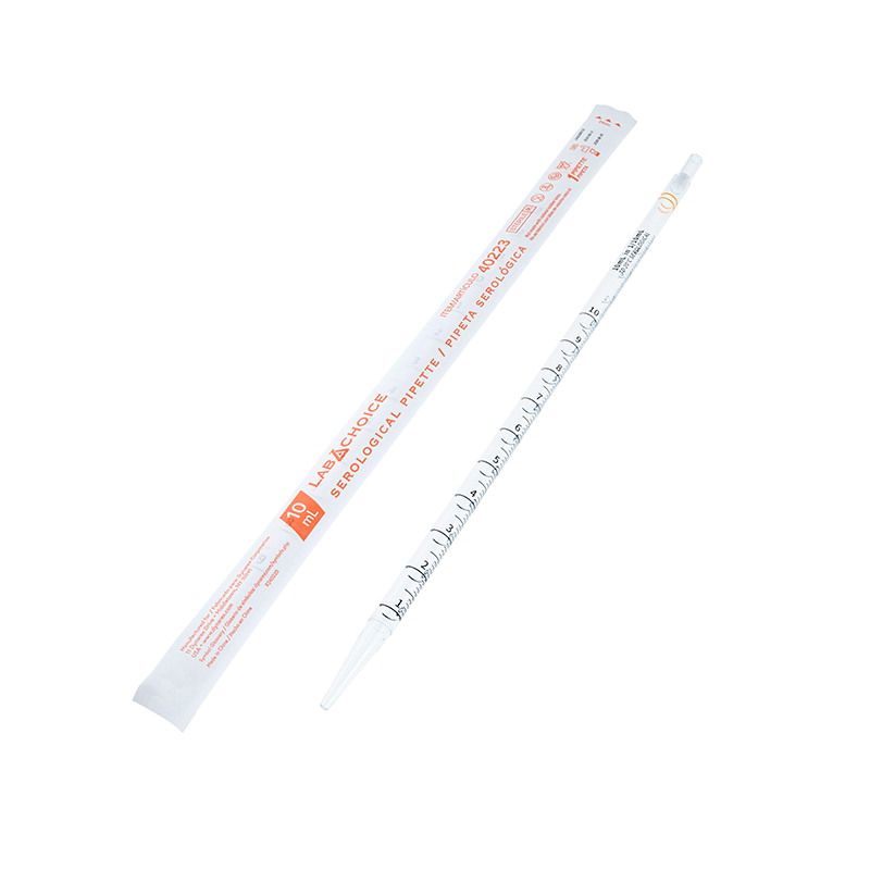 Serological Pipettes, Sterile, Individually Packed, 10 mL, Orange	 - 1 per pouch/100 pouches per Bag//4 Bags per Case