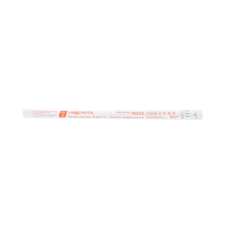 Serological Pipettes, Sterile, Individually Packed, 10 mL, Orange	 - 1 per pouch/100 pouches per Bag//4 Bags per Case