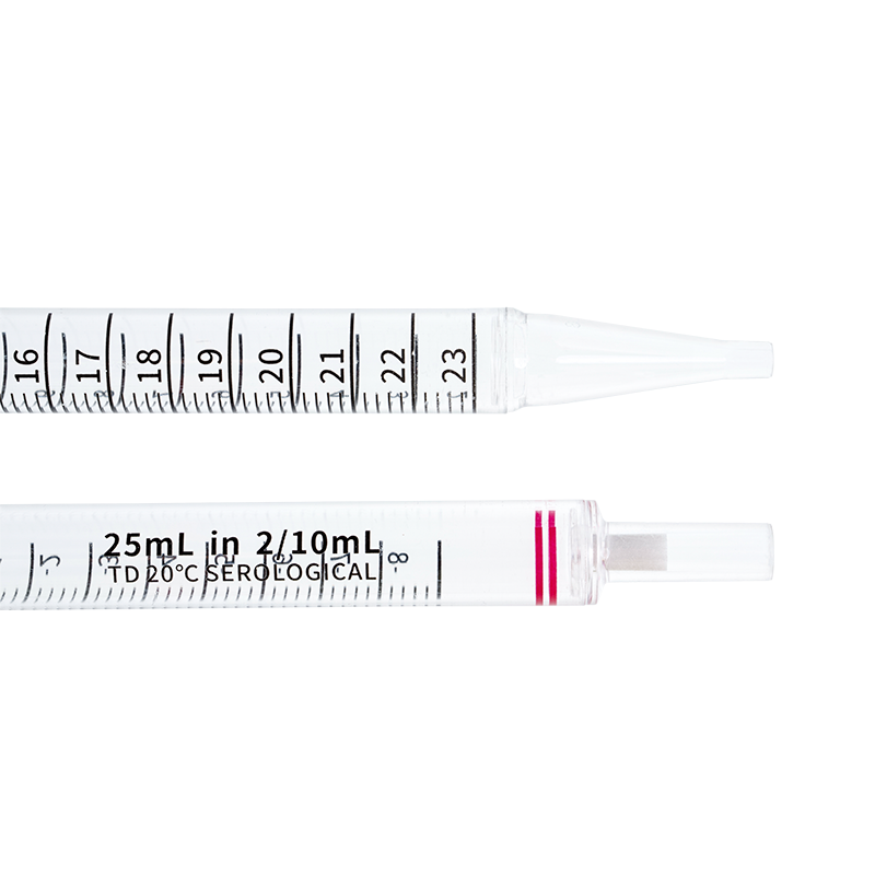 Serological Pipettes, Sterile, Individually Packed, 25 mL, Red - 1 per pouch/100 pouches per Bag//4 Bags per Case
