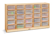 Jonti-Craft® 25 Tub Mobile Storage - with Clear Tubs - Magnetic Write-n-Wipe Back