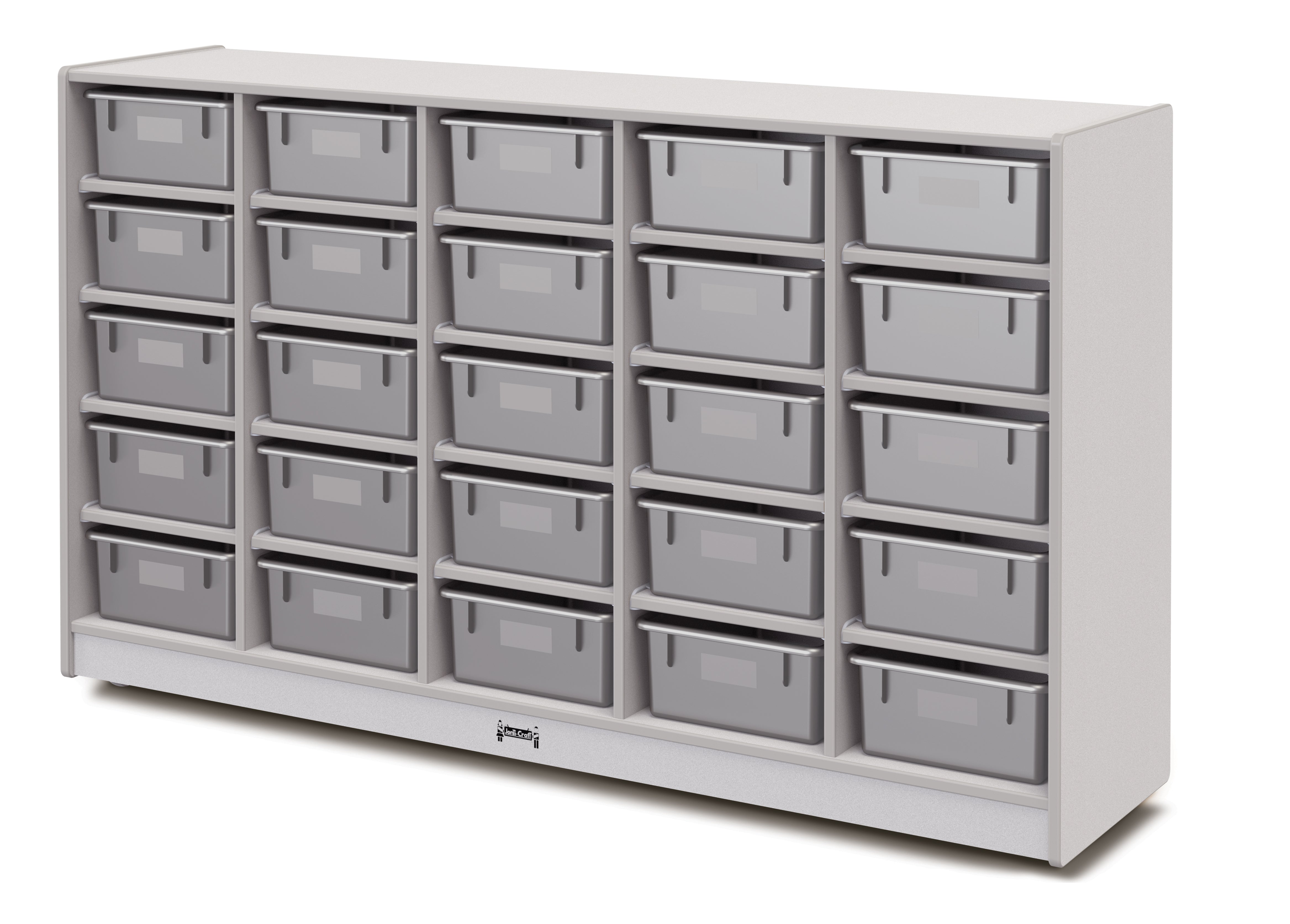Rainbow Accents® 25 Tub Mobile Storage - with Tubs   - Gray