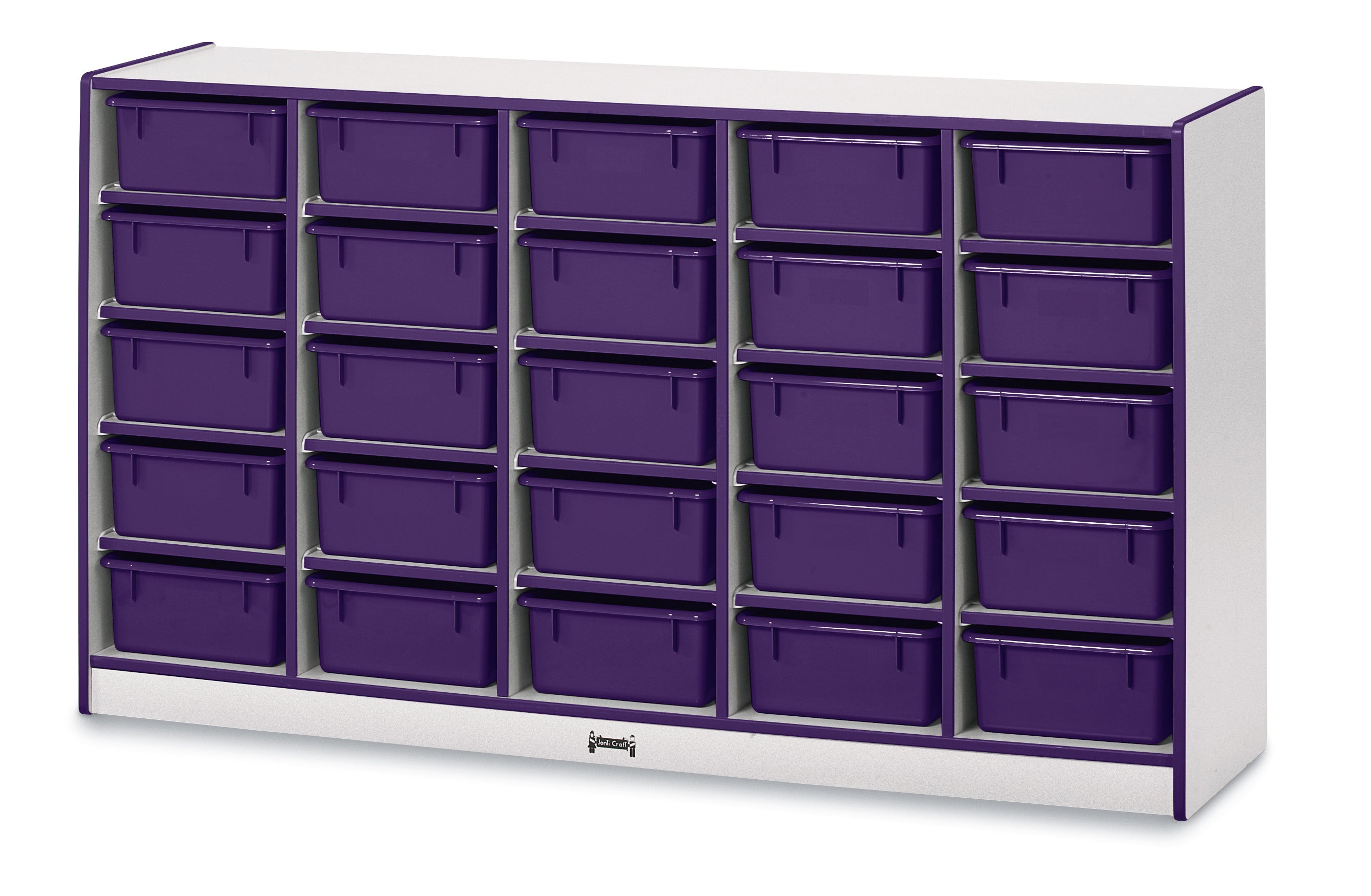 Rainbow Accents® 25 Tub Mobile Storage - with Tubs - Purple