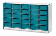 Rainbow Accents® 25 Tub Mobile Storage - with Tubs - Teal