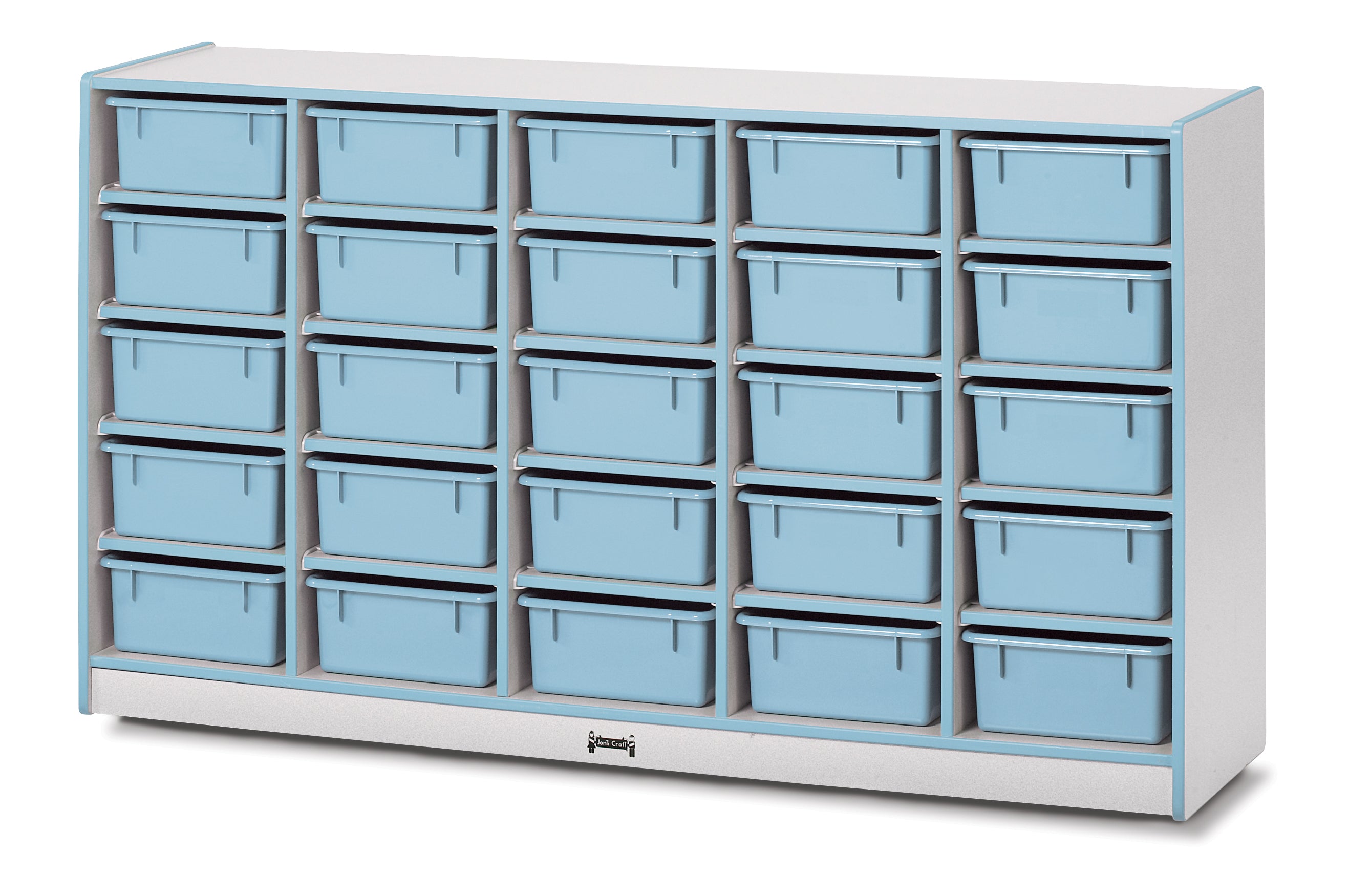 Rainbow Accents® 25 Tub Mobile Storage - with Tubs  - Coastal Blue