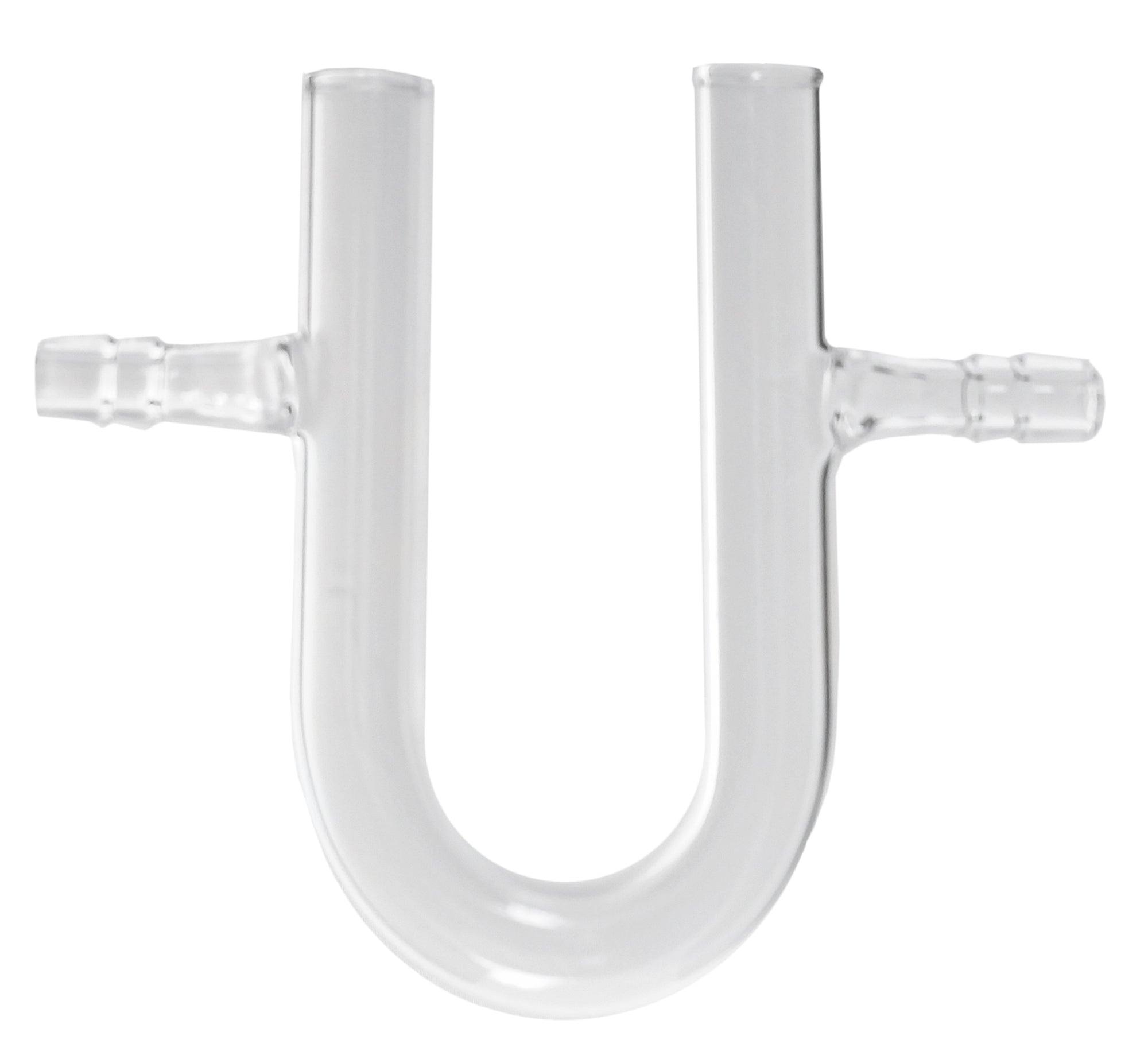 Drying Tube U with arm 100mm length. Borosilicate Glass.