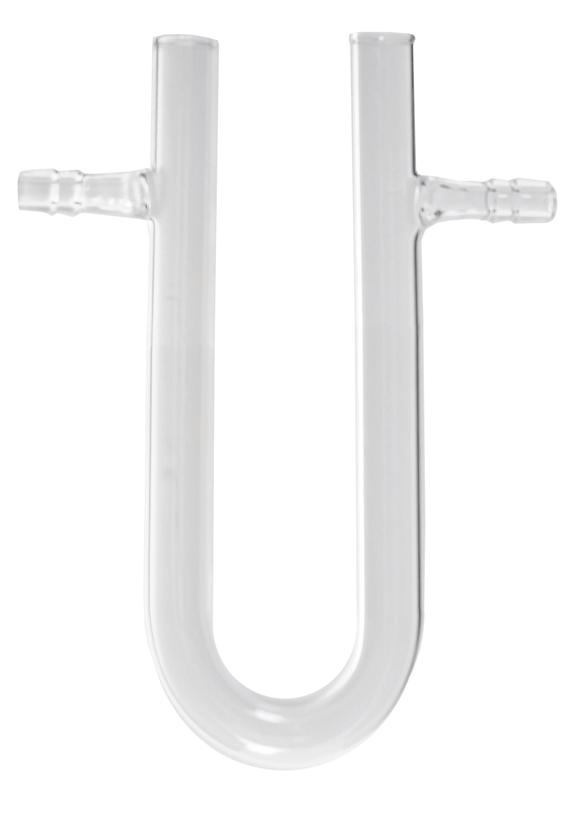 Drying Tube U with side arm 150mm length. Borosilicate Glass.