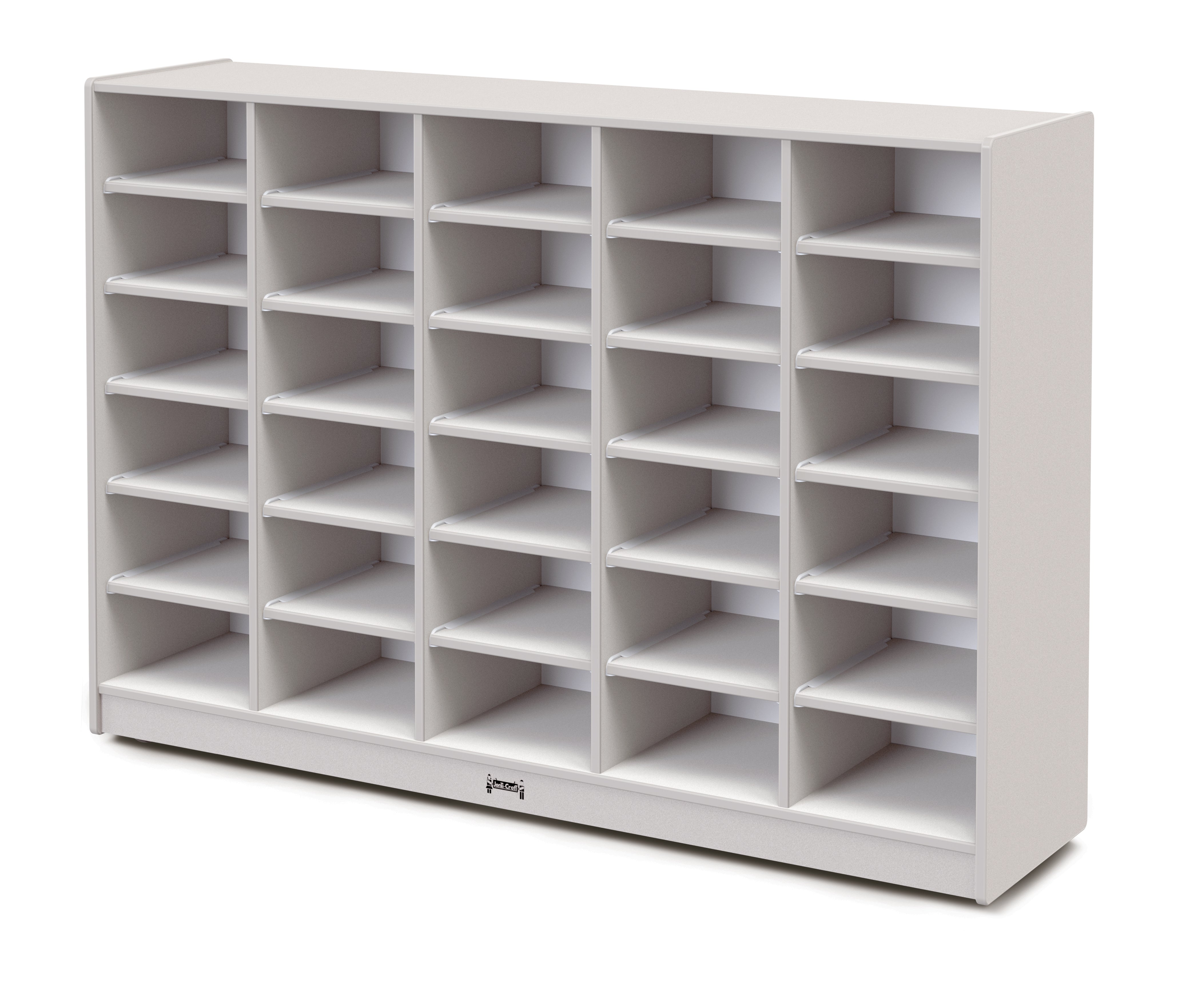 Rainbow Accents® 30 Tub Mobile Storage - with Tubs  - Gray