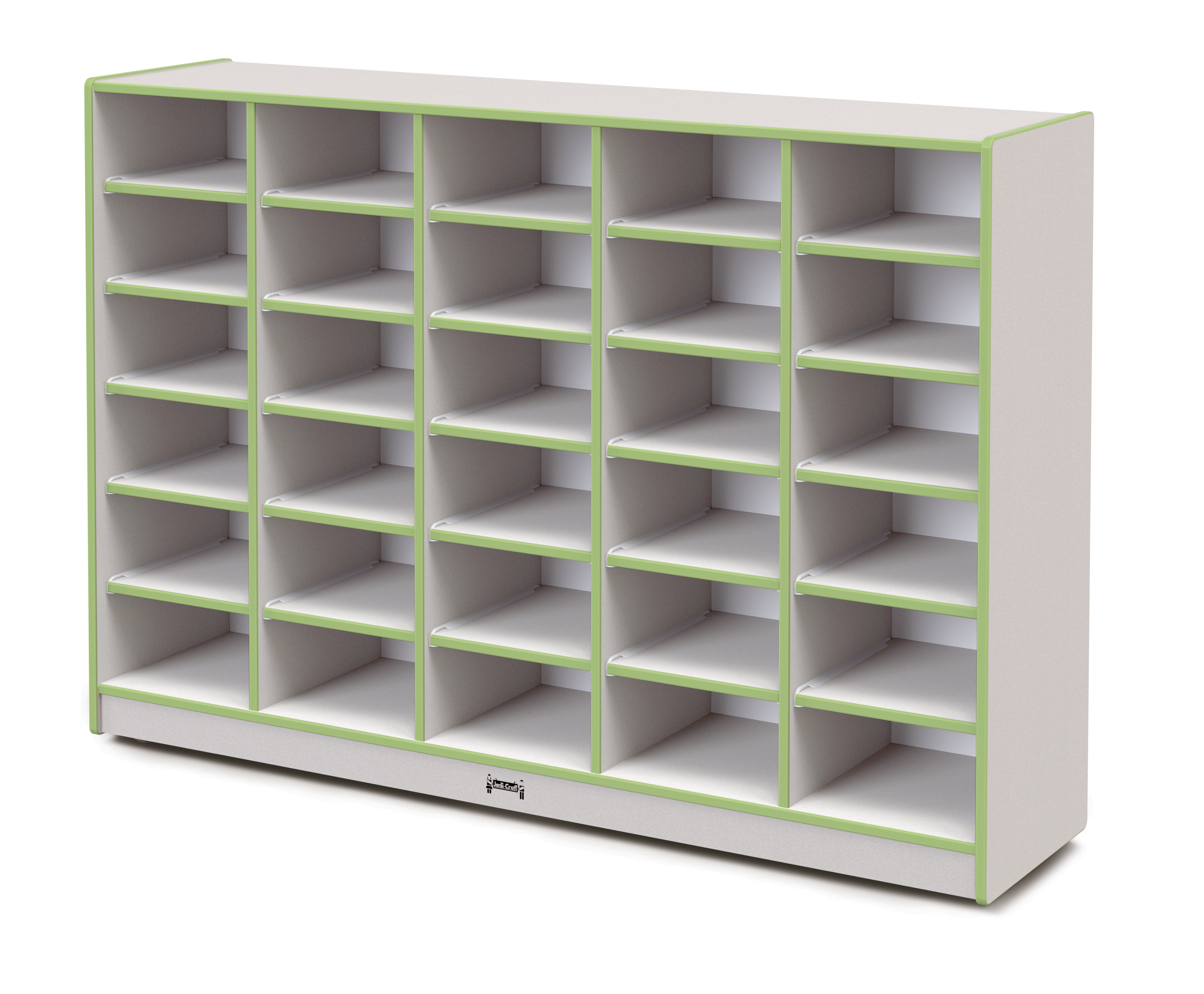 Rainbow Accents® 30 Tub Mobile Storage - with Tubs - Key Lime Green