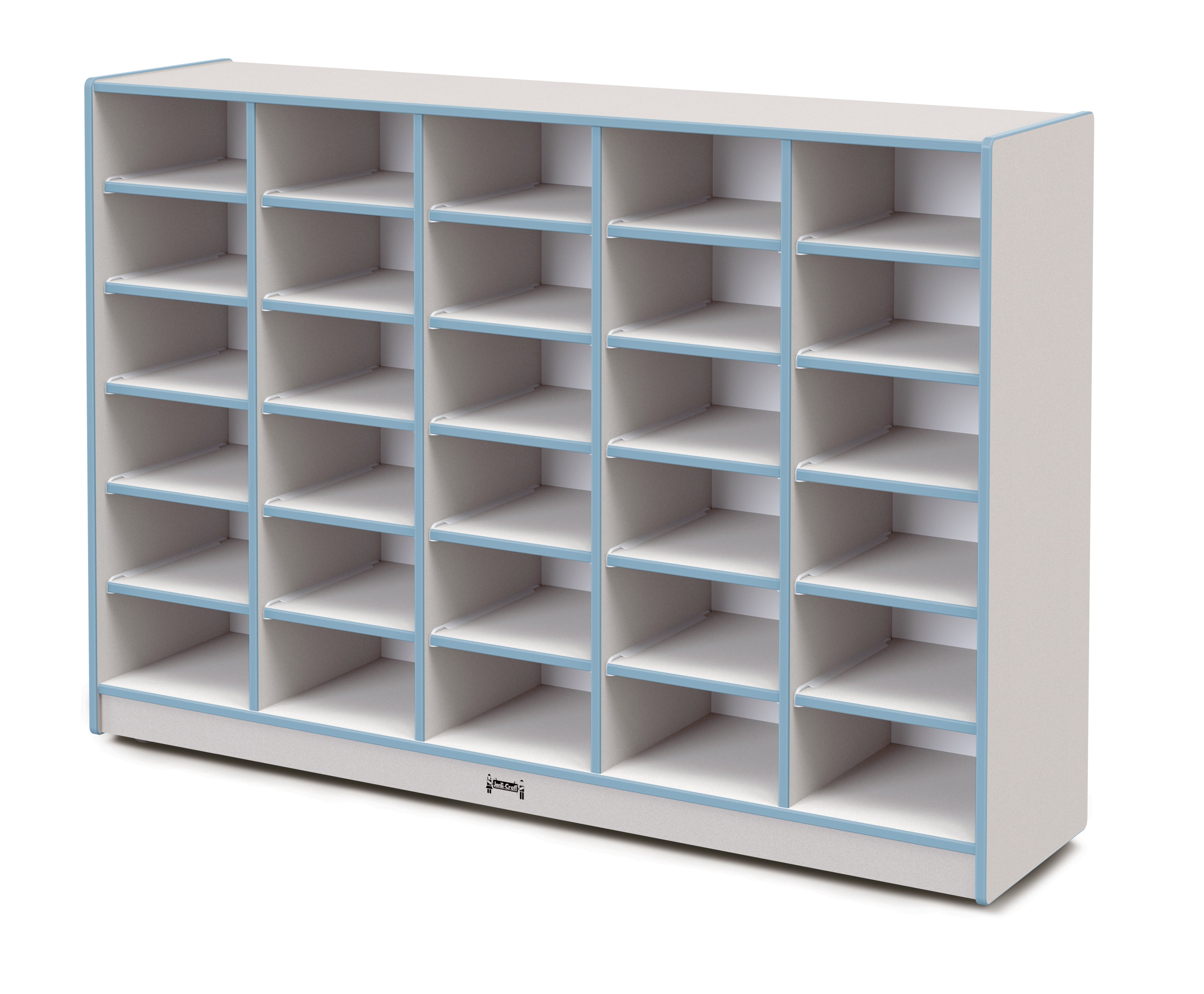 Rainbow Accents® 30 Tub Mobile Storage - with Tubs - Coastal Blue