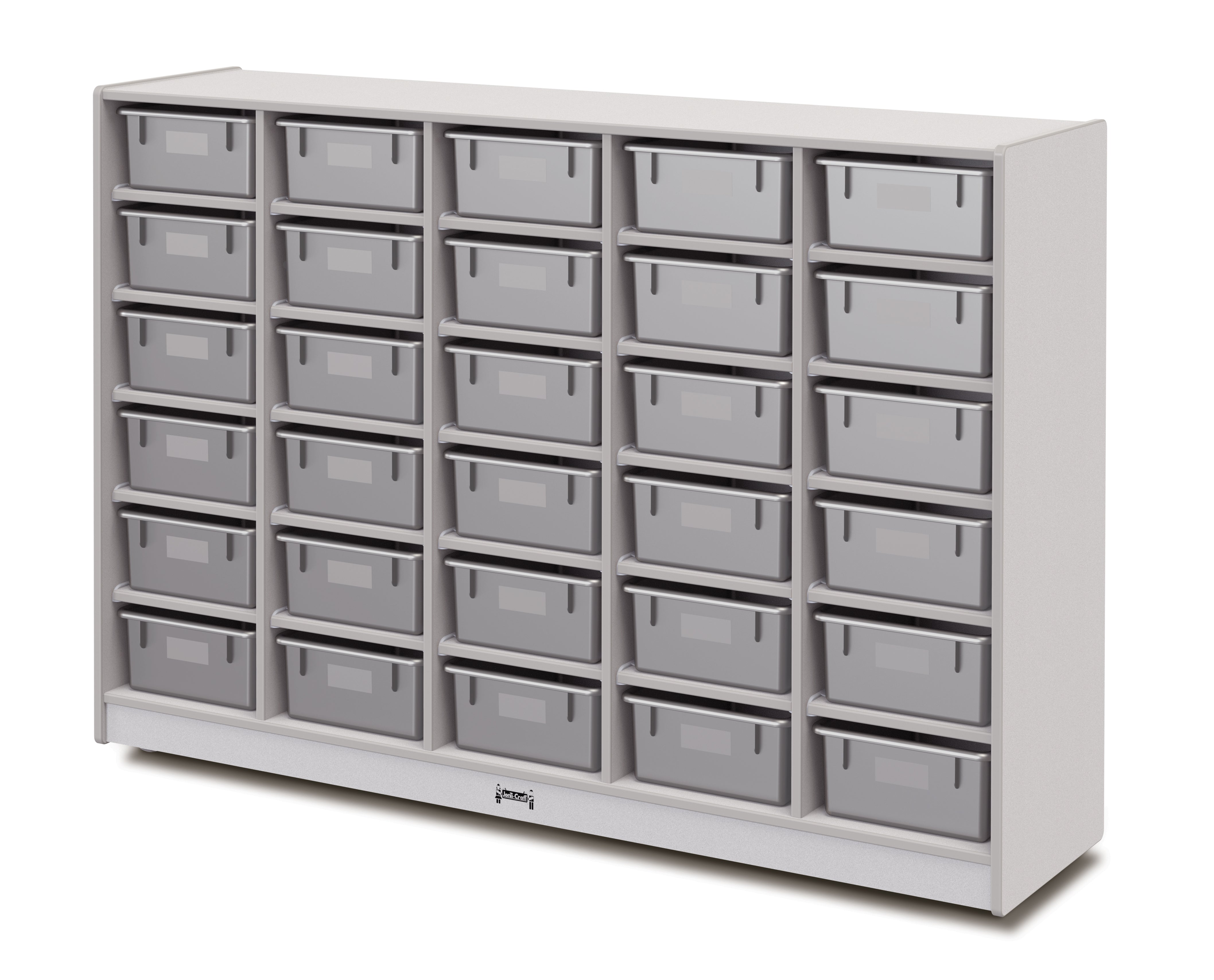 Rainbow Accents® 30 Tub Mobile Storage - without Tubs - Gray