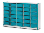 Rainbow Accents® 30 Tub Mobile Storage - with Tubs - Teal