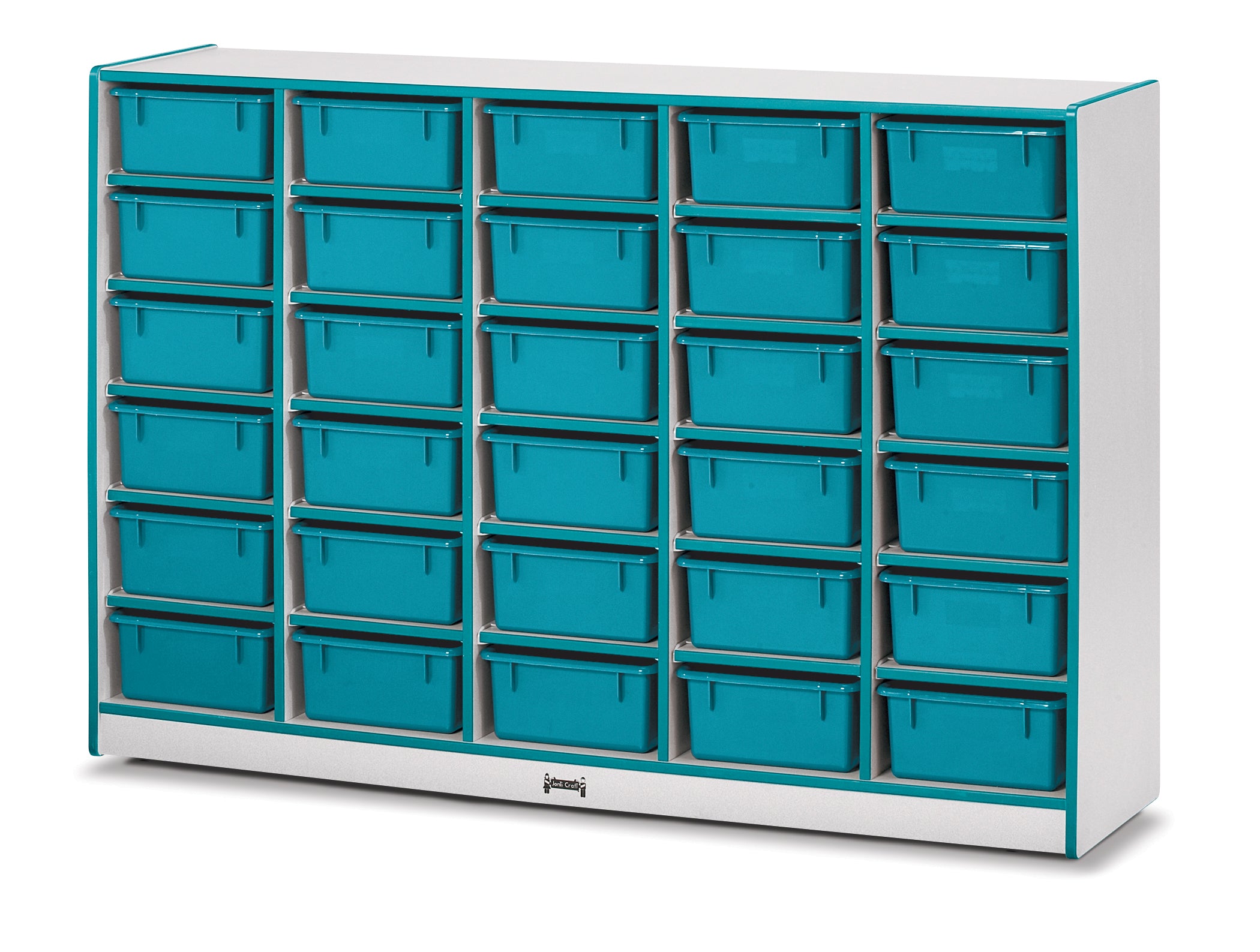 Rainbow Accents® 30 Tub Mobile Storage - with Tubs - Teal