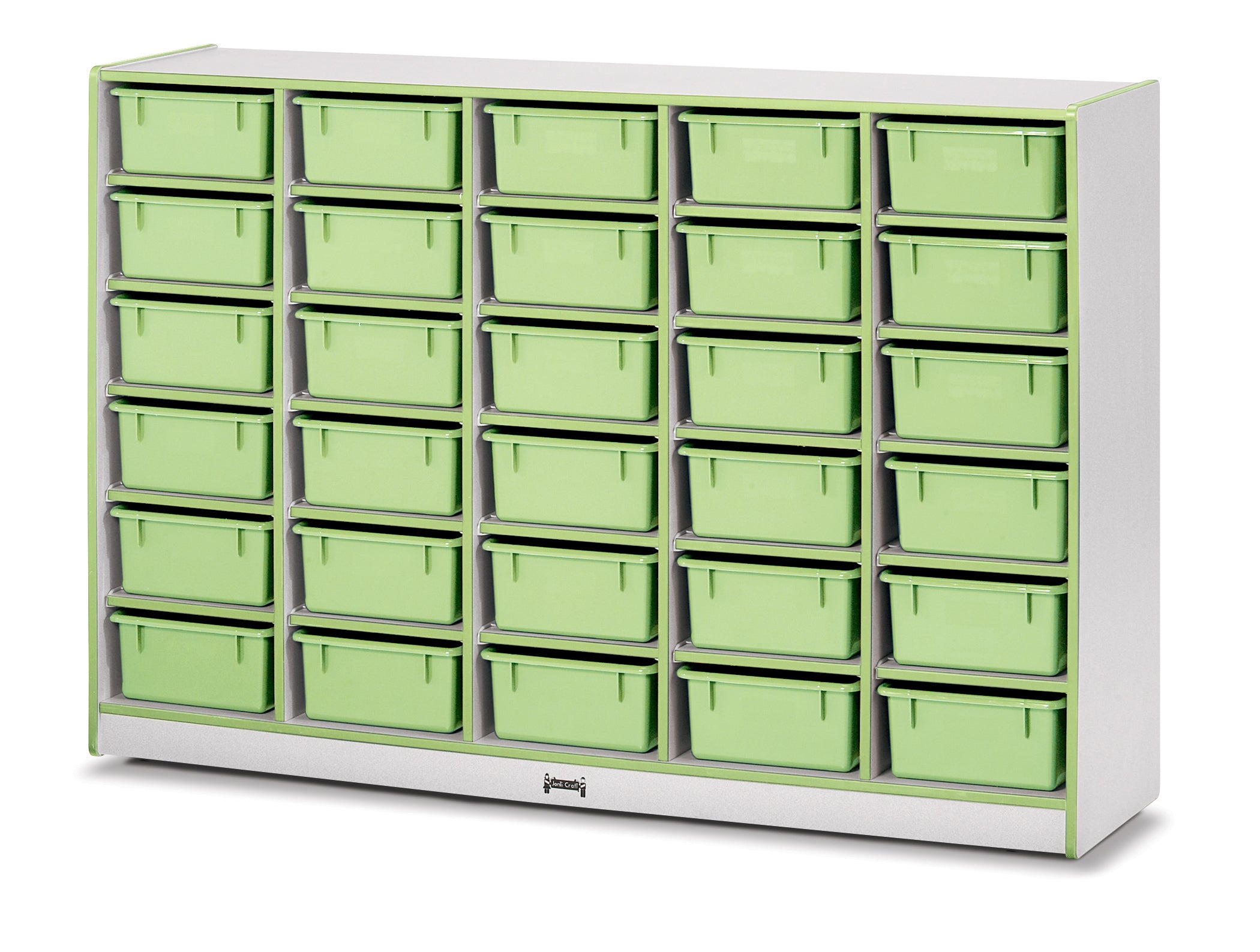 Rainbow Accents® 30 Tub Mobile Storage - without Tubs - Key Lime Green