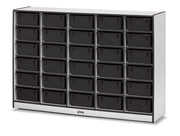Rainbow Accents® 30 Tub Mobile Storage - with Tubs - Black