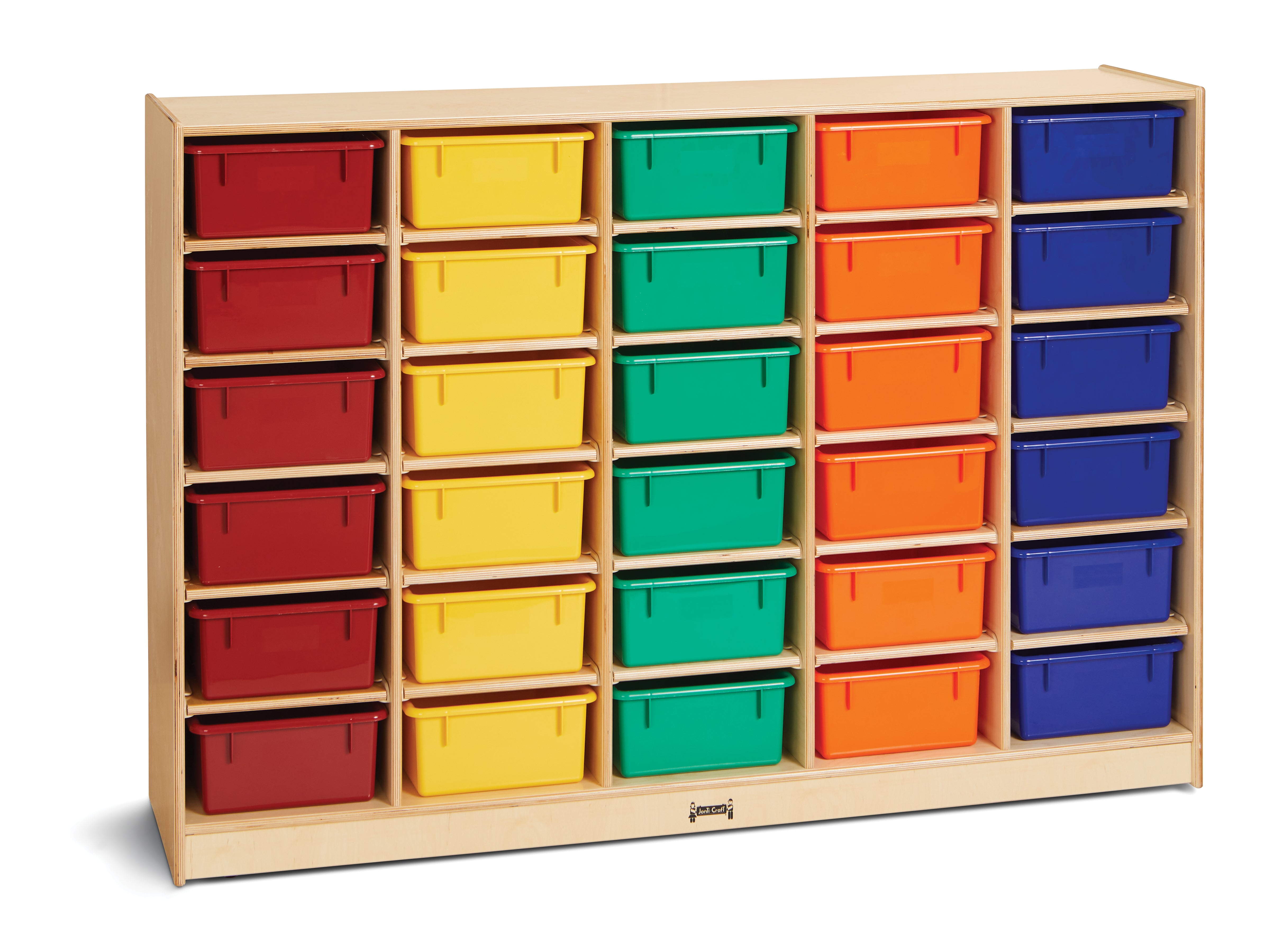 Jonti-Craft® 30 Tub Mobile Storage - with Colored Tubs