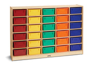 Jonti-Craft® 30 Tub Mobile Storage - with Colored Tubs - Magnetic Write-n-Wipe Back