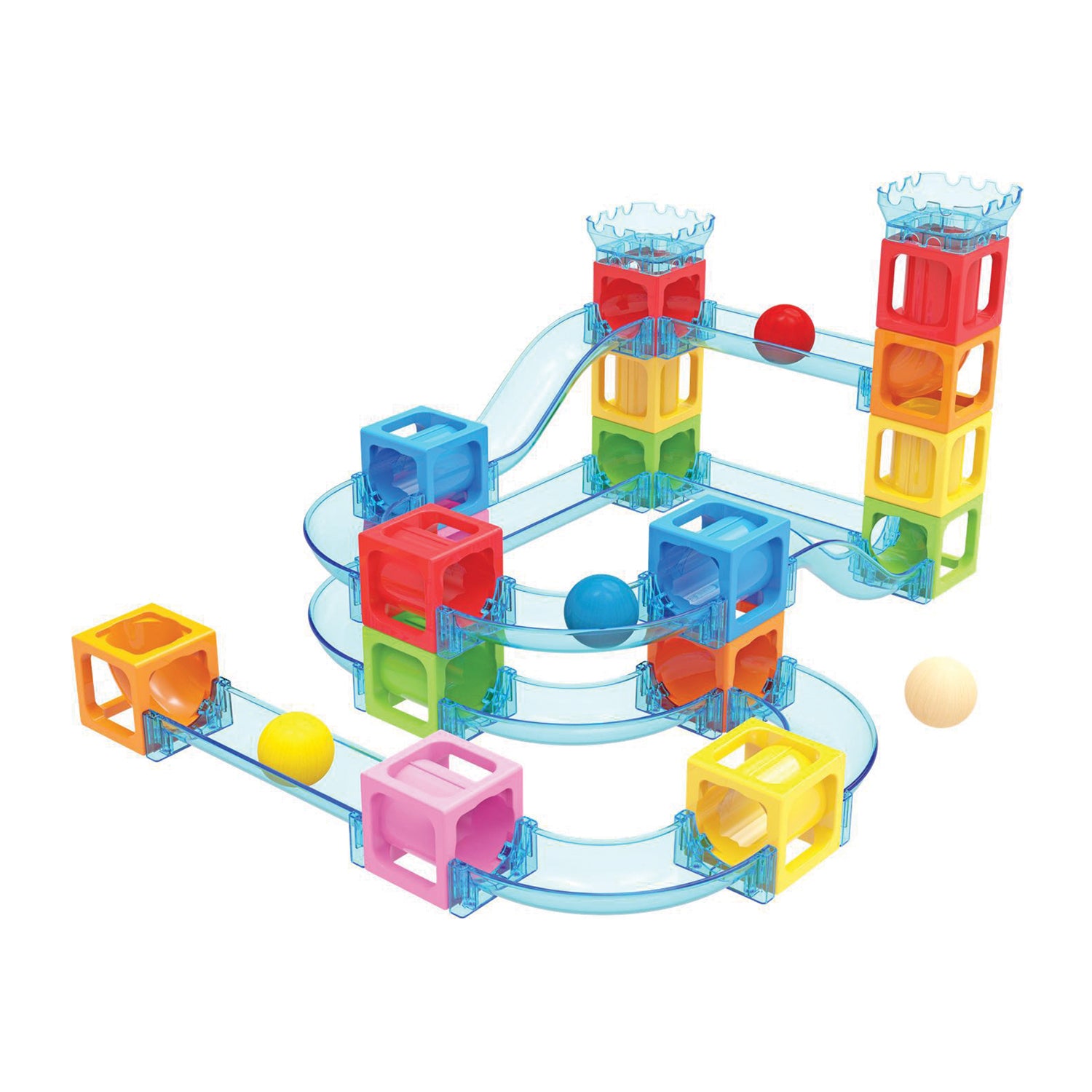 Magnetic Marble Run, 36 pcs - Colorful Magnetic Building Set for Kids, Creative Problem-Solving and Fine Motor Play