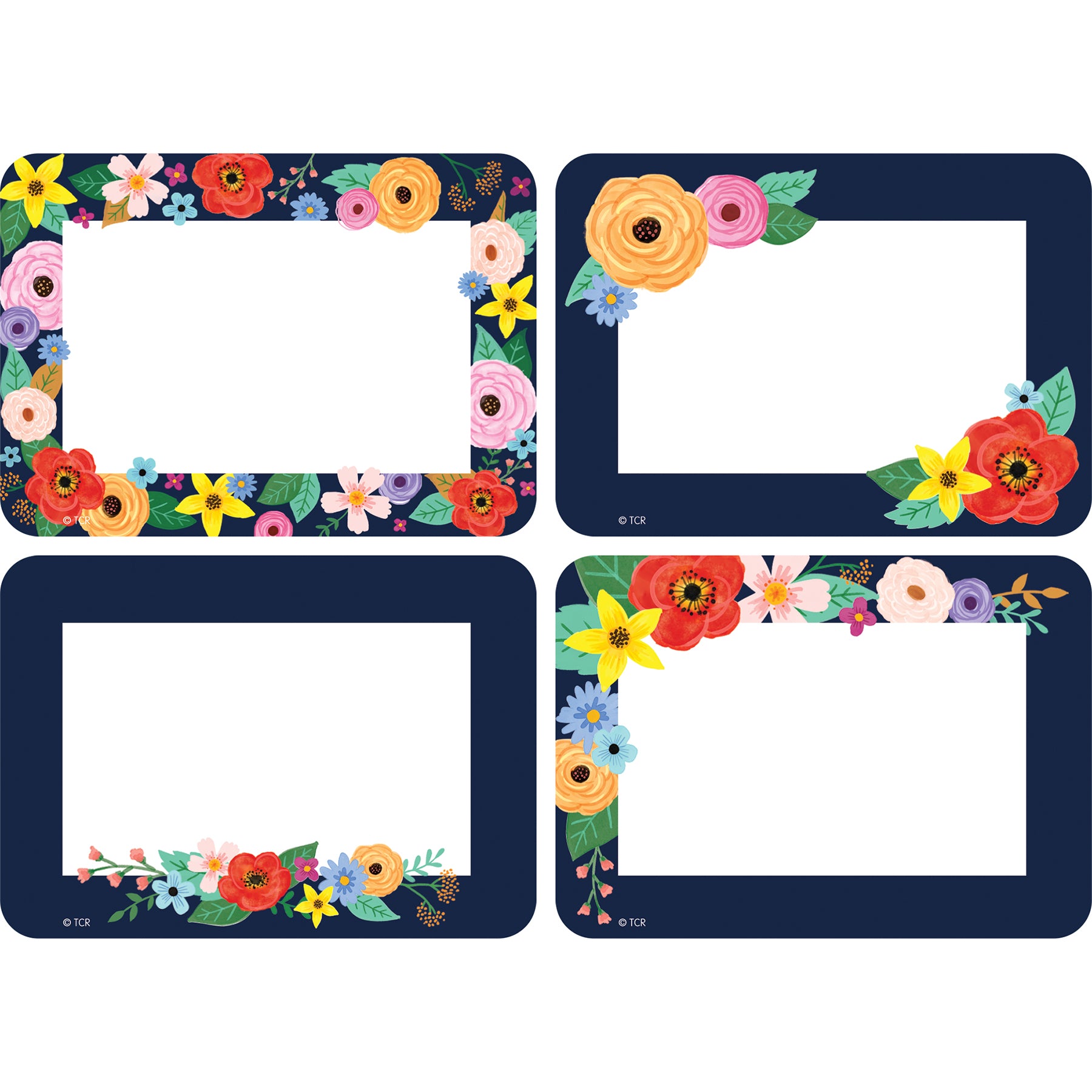 Wildflowers Name Tags/Labels - Multi-Pack, Pack of 36