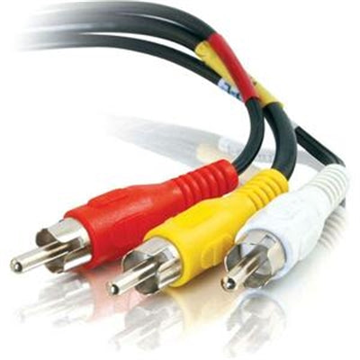 C2G 6ft Value Series Composite Video + Stereo Audio Cable - RCA Male - RCA Male - 6ft - Black