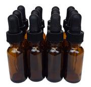 Bottle Amber 1/2 oz Boston Round with Dropper Assembly 18/400. Pack 12.