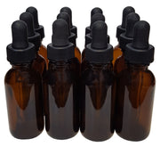 Bottle Amber 1oz Boston Round with Dropper Assembly 20/400 neck. Pack 12.