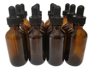 Bottle, Flint Glass, Amber, 2oz, with Dropper Assembly, Case of 144