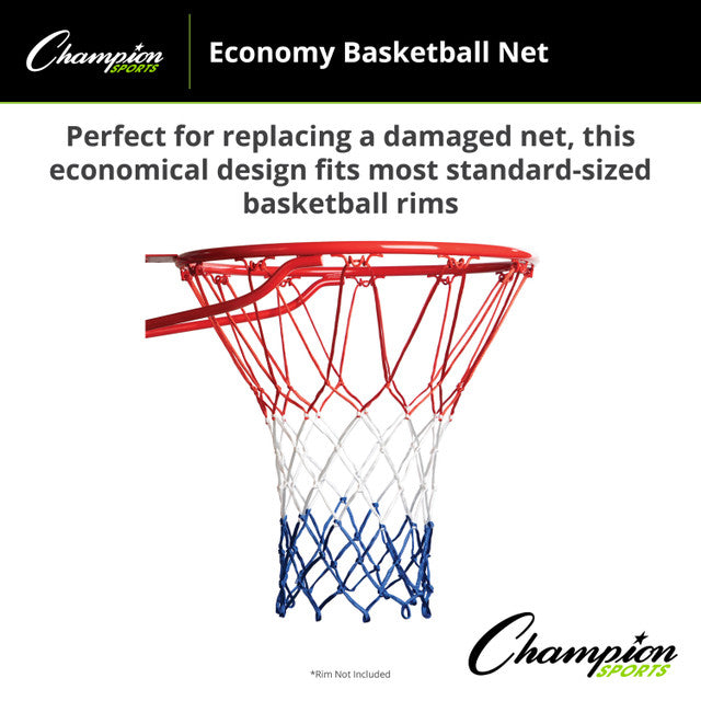 4 MM PRO BASKETBALL NET, RED/WHITE/BLUE