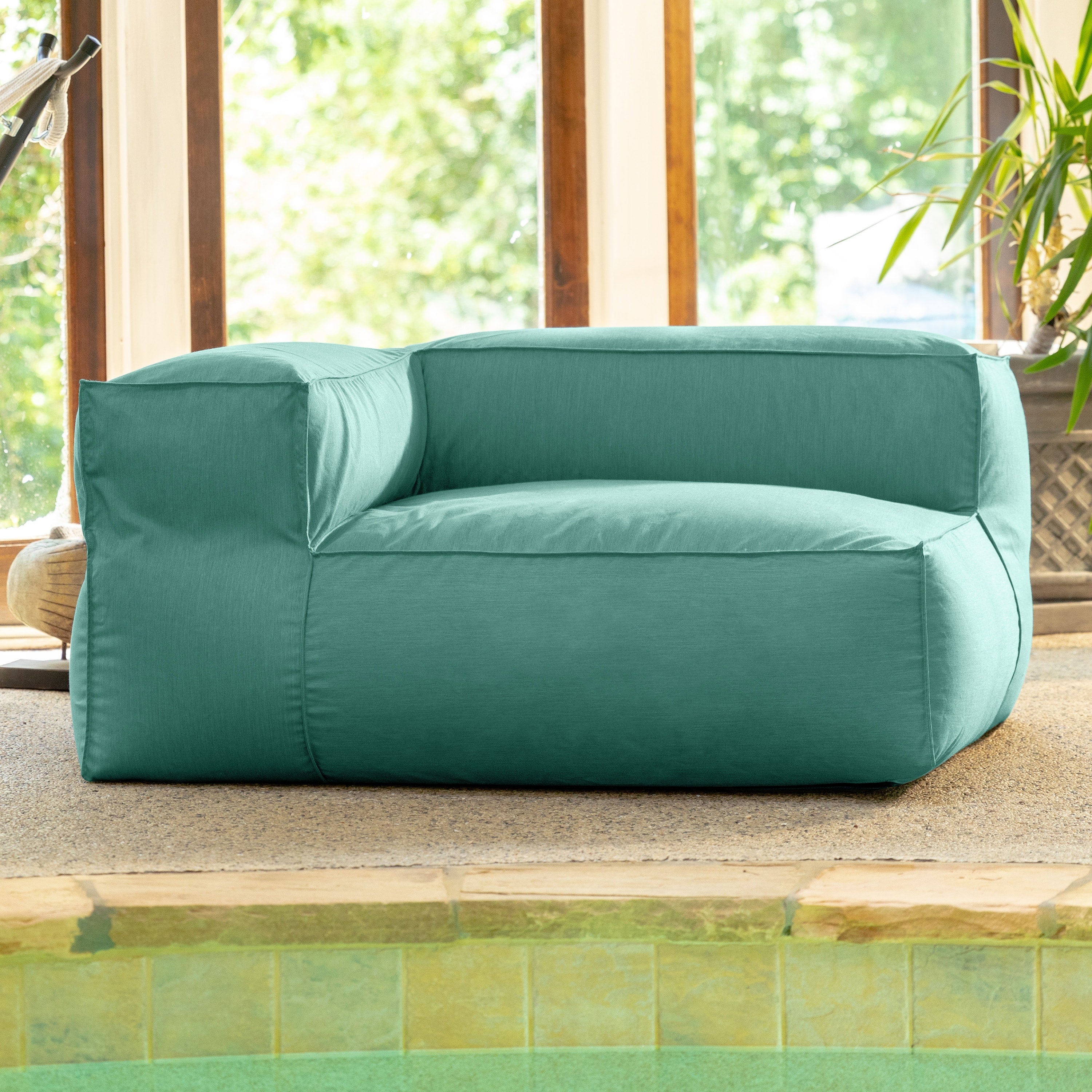 Baya Outdoor Right Corner - Sunbrella, Breeze