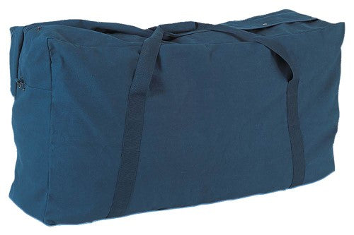 CB4224NY 22 Oz Oversized Canvas Zippered Duffle Bag, Navy