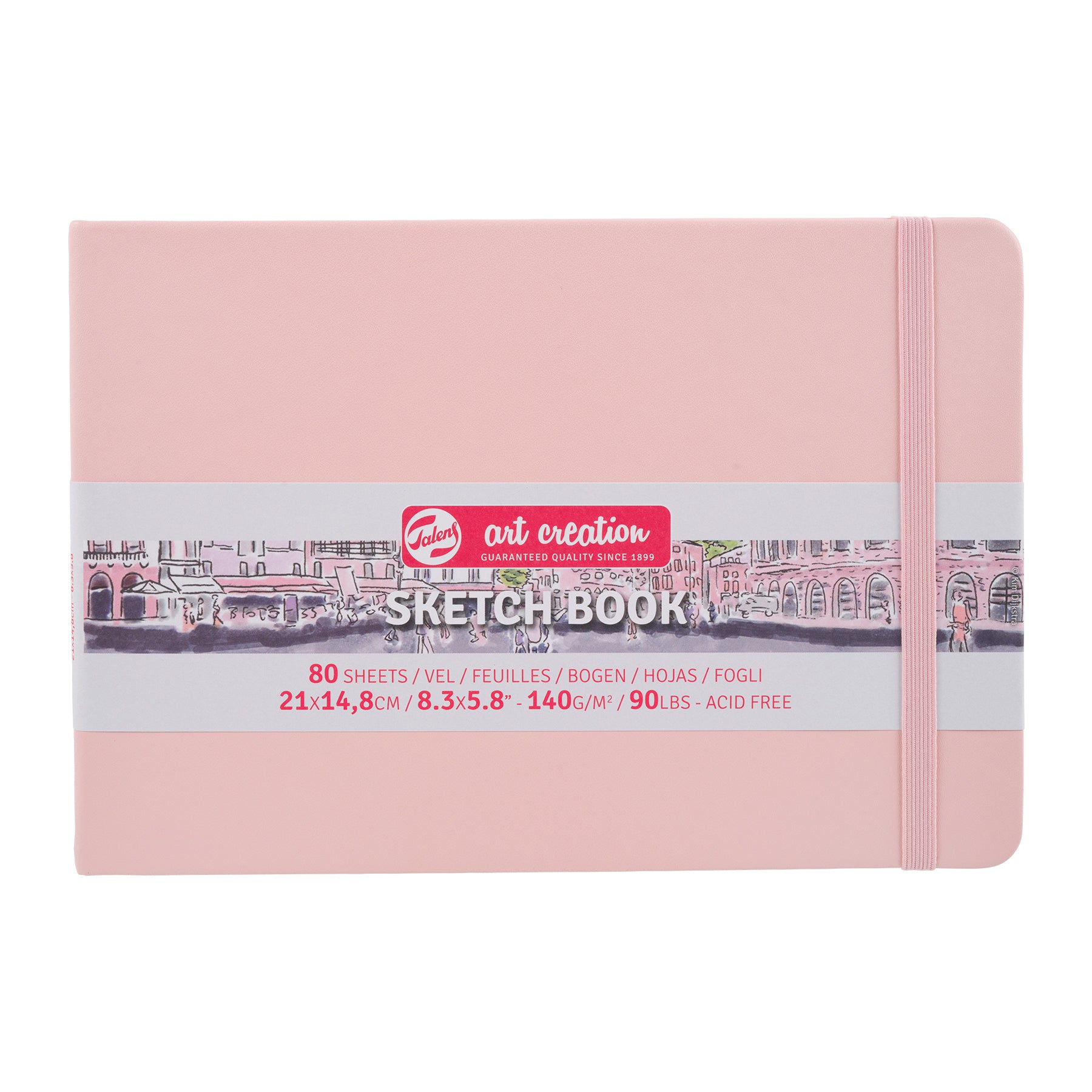 Sketchbook, 80 Sheets, 90lbs, Pastel Pink Cover, 8.3" x 5.8" (A5)