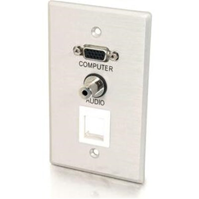 Single Hd15 3.5Mm Wall Plate