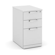 OfficeSource Laminate 3 Drawer Mobile Pedestal - Box/File - White