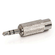 C2G 40637 3.5mm Stereo Male to RCA Mono Female Audio Adapter, TAA Compliant, Silver