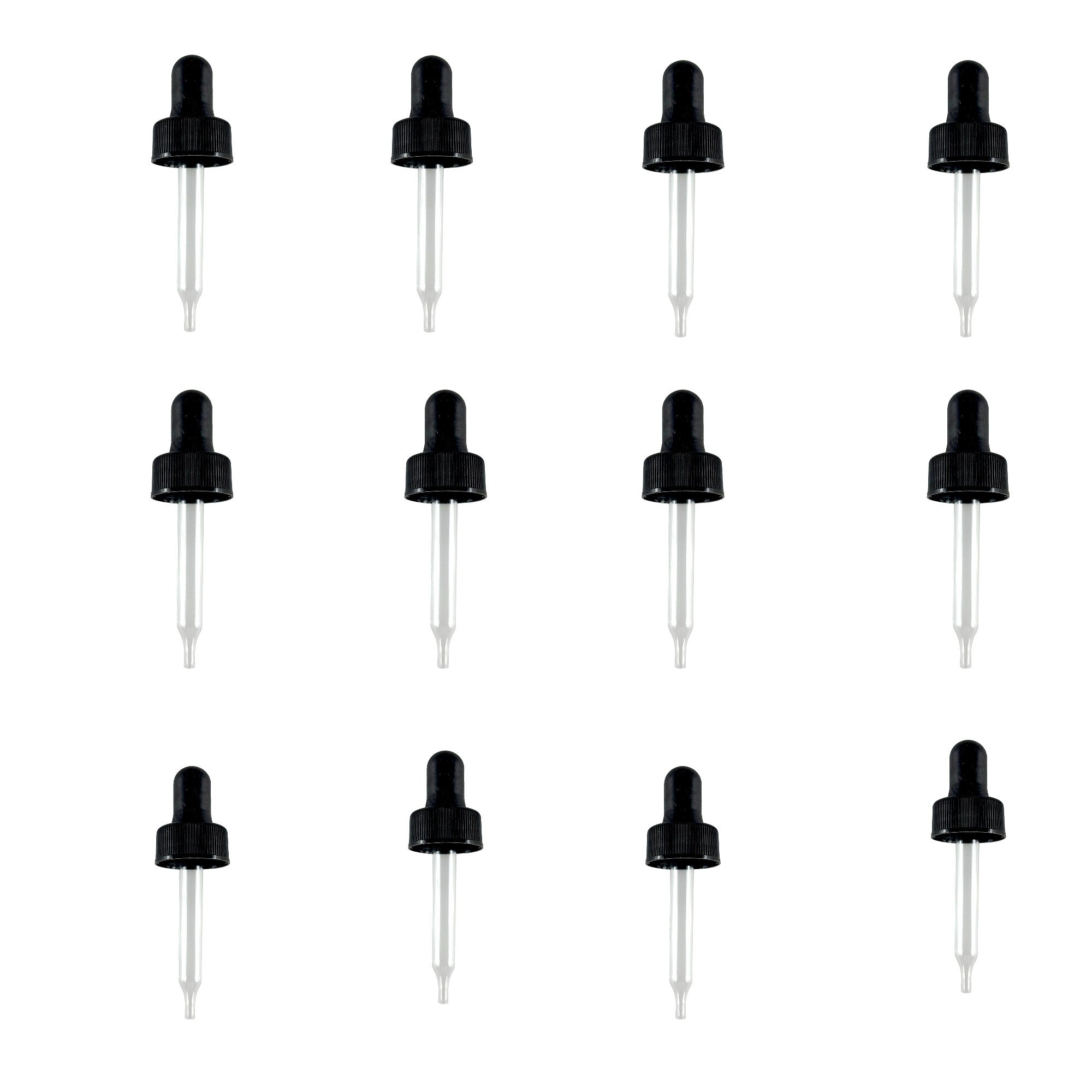 Dropper Assembly Glass, 20/400, 7x60mm glass 1/2 oz, Pack of 12